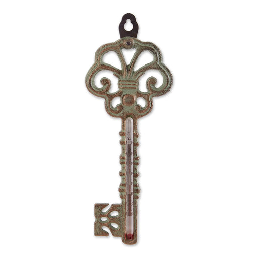 Antique metal key thermometer