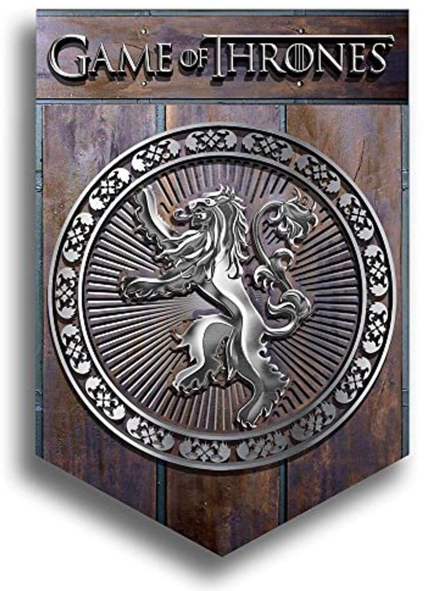 Game of Thrones Wooden Lannister Crest Plaque