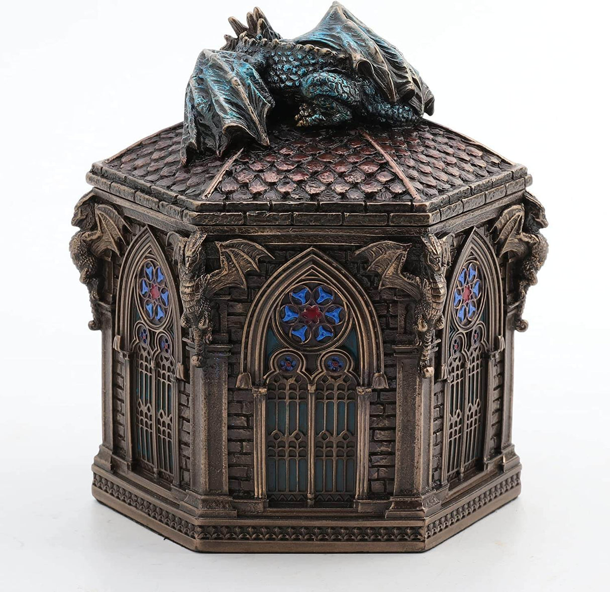 Back of the cathedral dragon trinket box