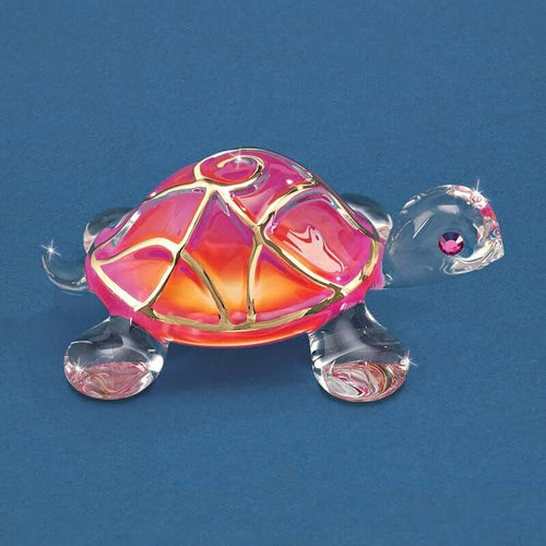 Glass Sunrise Turtle Figurine