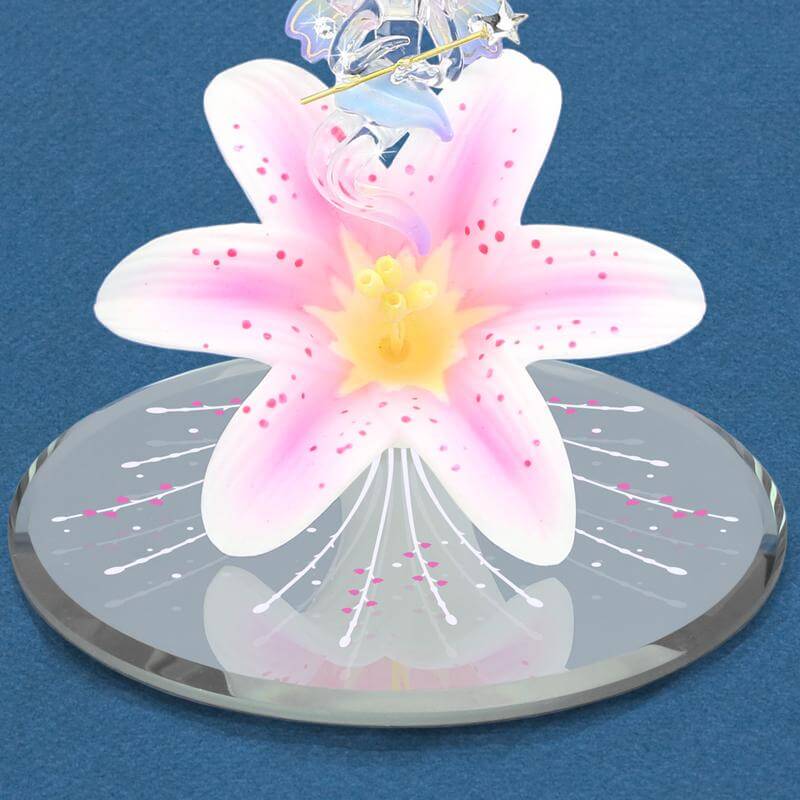 Glass Lily Fairy Figurine