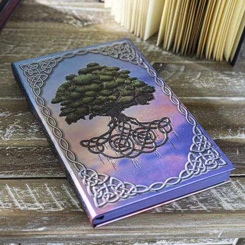 Tree of Life journal with Celtic knotwork and embossed cover