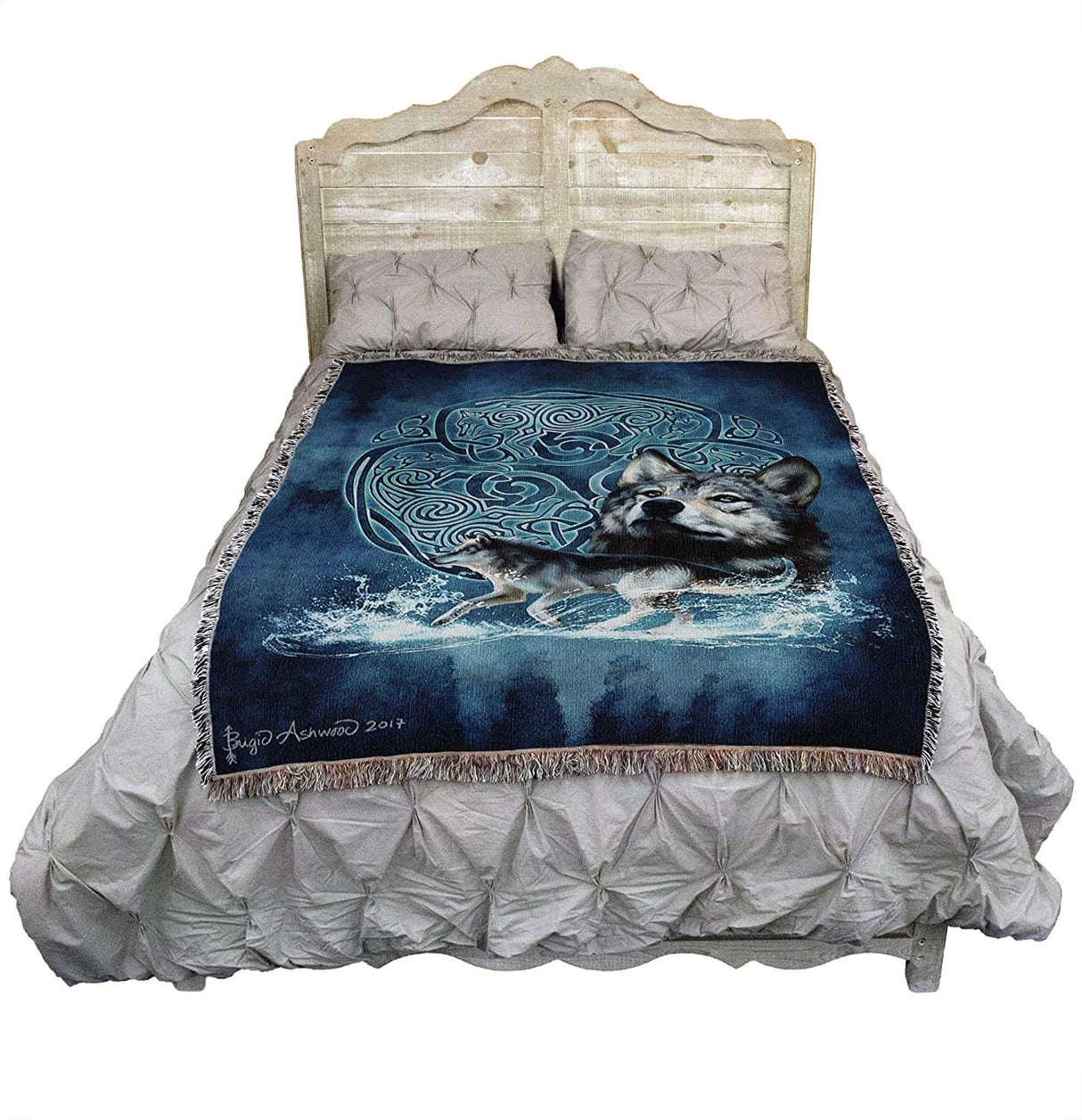 Celtic Wolves Tapestry Blanket