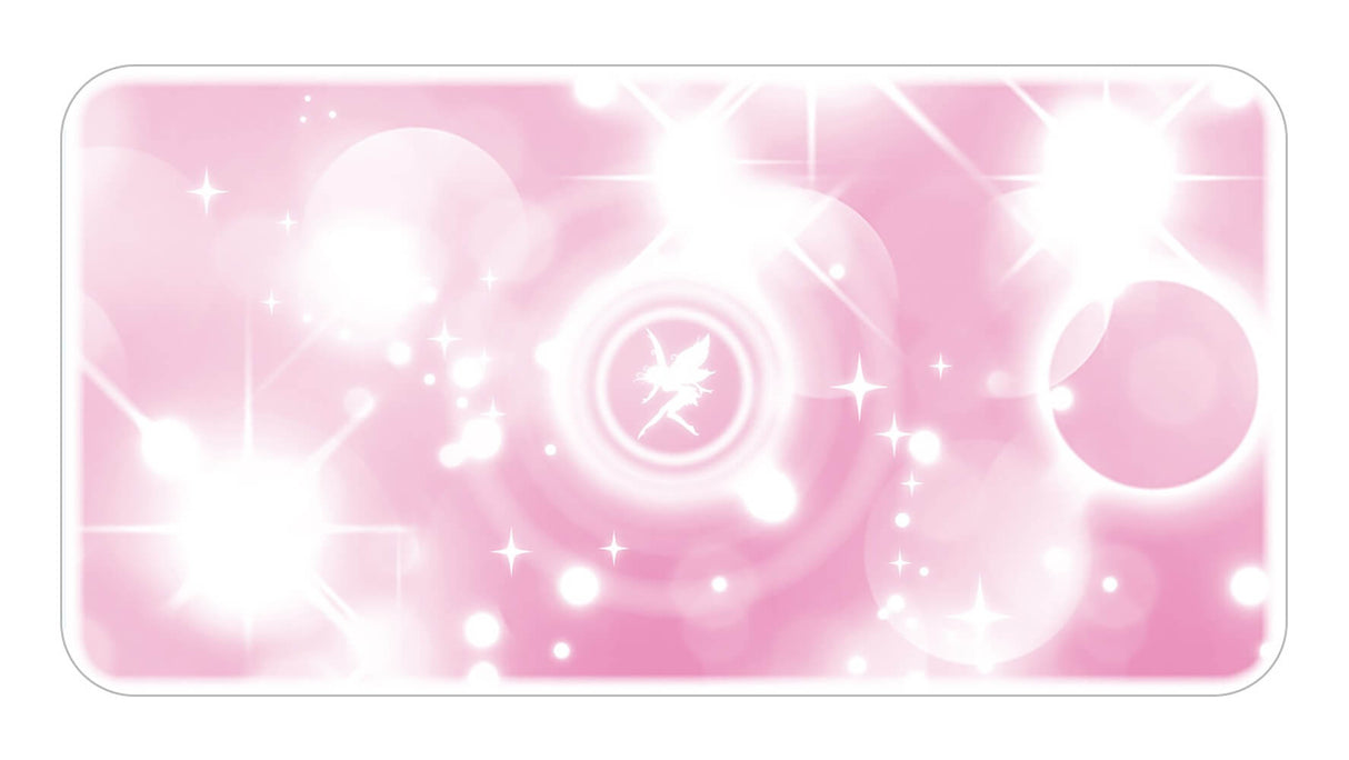 Fairy Dust card back in pink with white sparkles and a fairy silhouette at the center