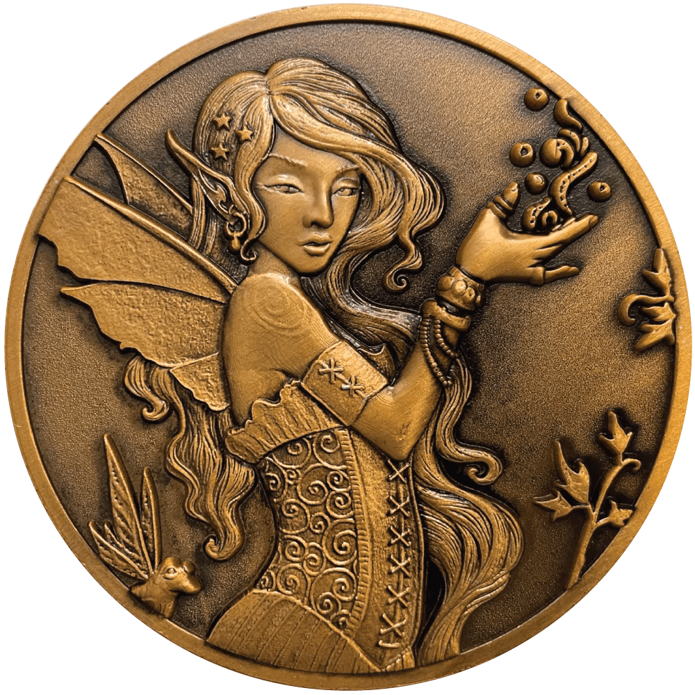 Goliath Coin with Amy Brown art, A Little Faerie Magick showing a fairy