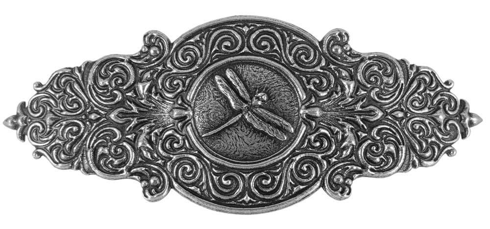 Pewter hairclip with a dragonfly design