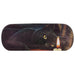 Eyeglass case with black cat staring at a candle flame