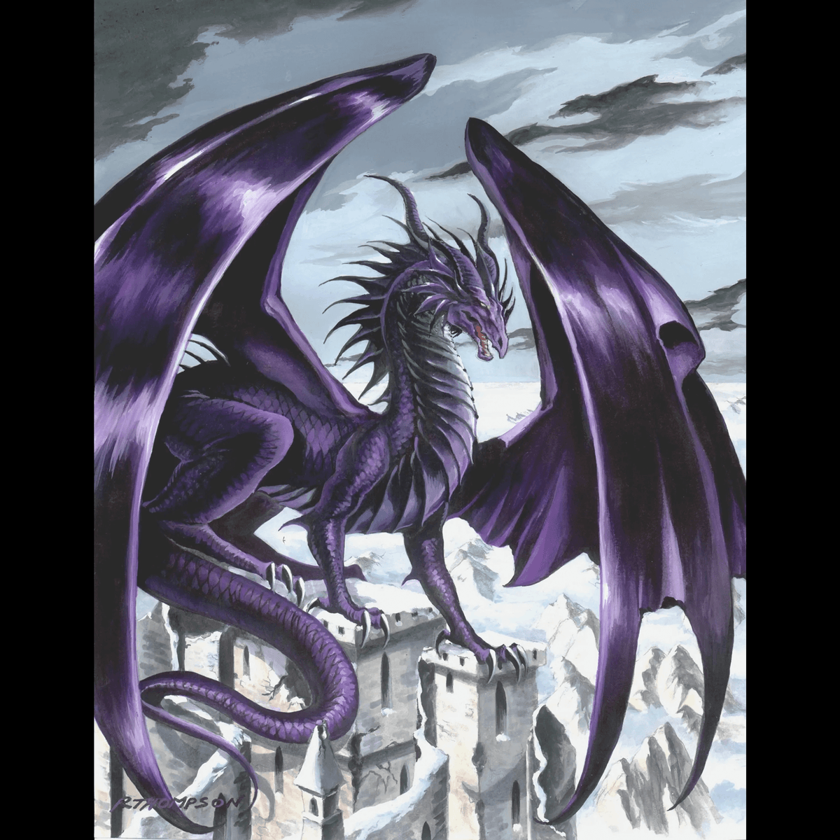 Tapis De Souris Taille L (360 X 250 Mm)Mouse Pad Motif Dragon Bleu
