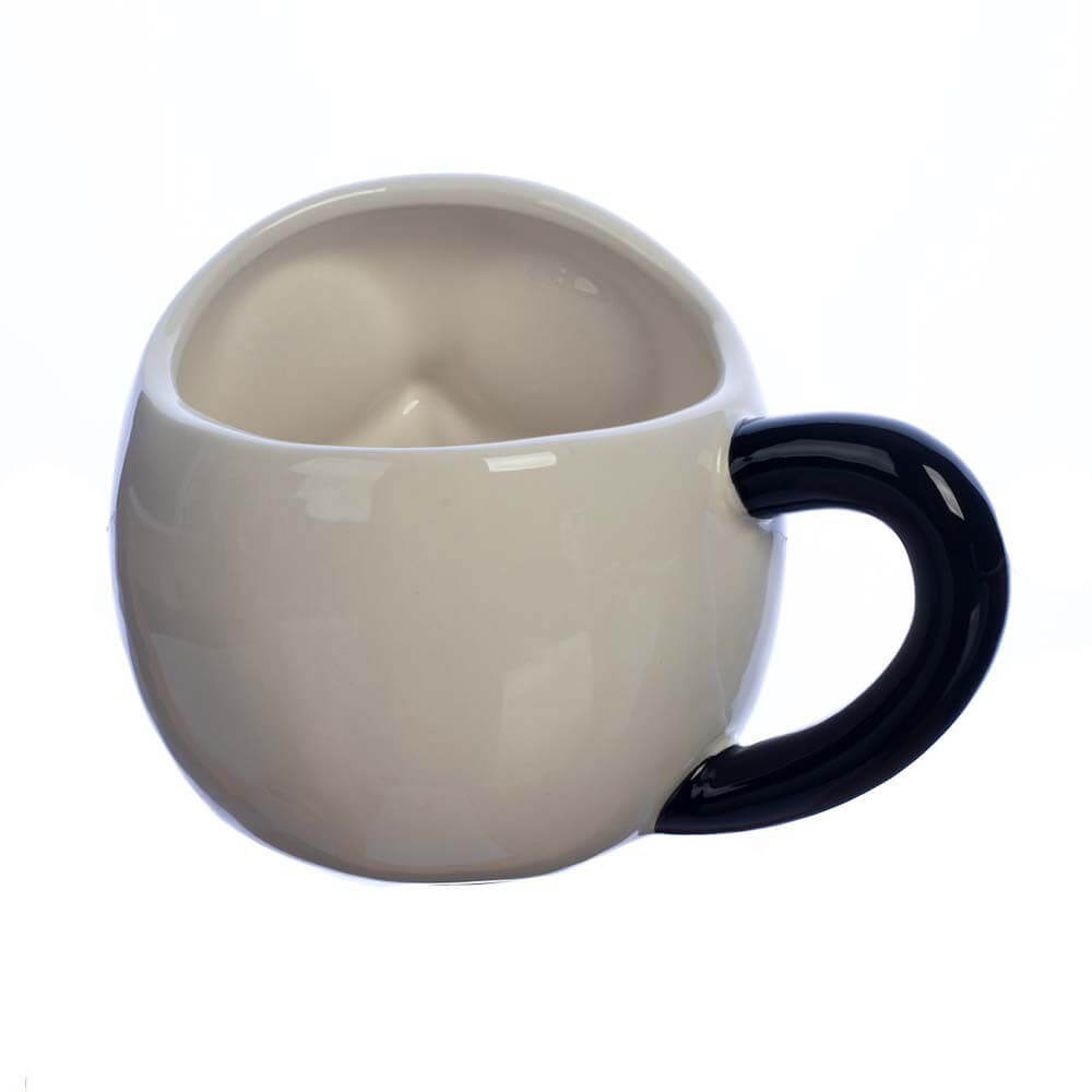 Back view of Jack Skellington face ceramic mug from Nightmare Before Christmas