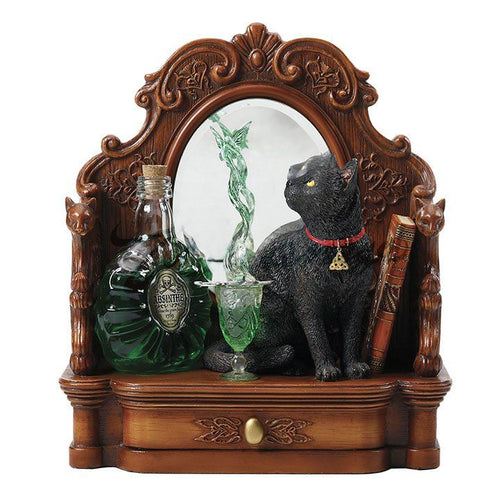 Absinthe Black Cat Figurine