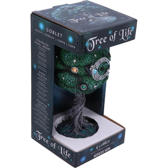Tree of Life goblet shown in box