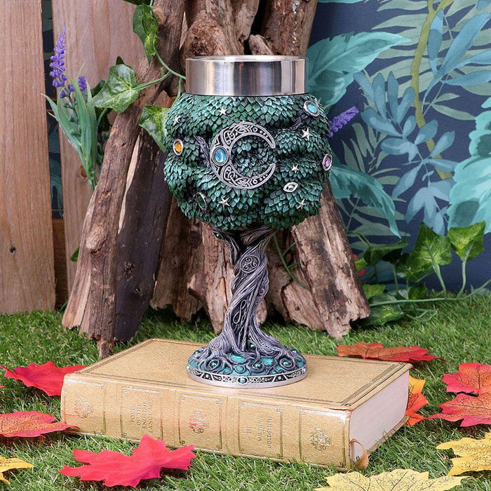 Tree of Life goblet on display in fantasy setting