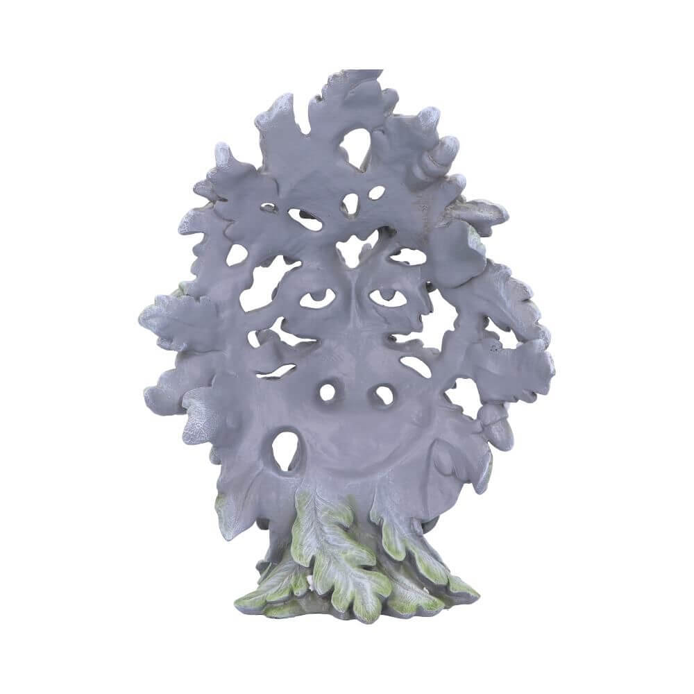 Green man leafy figurine shown from the back