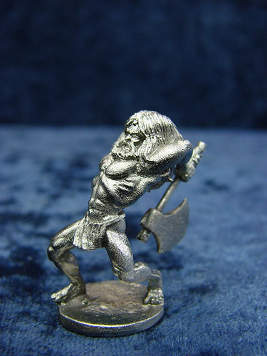 Beserker with Axe Pewter Figurine