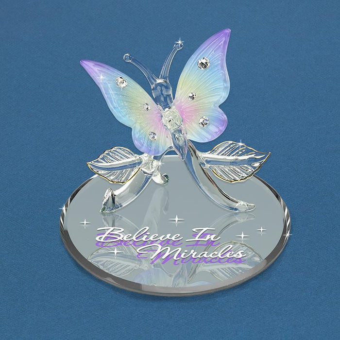 Glass 'Miracles' Butterfly Figurine
