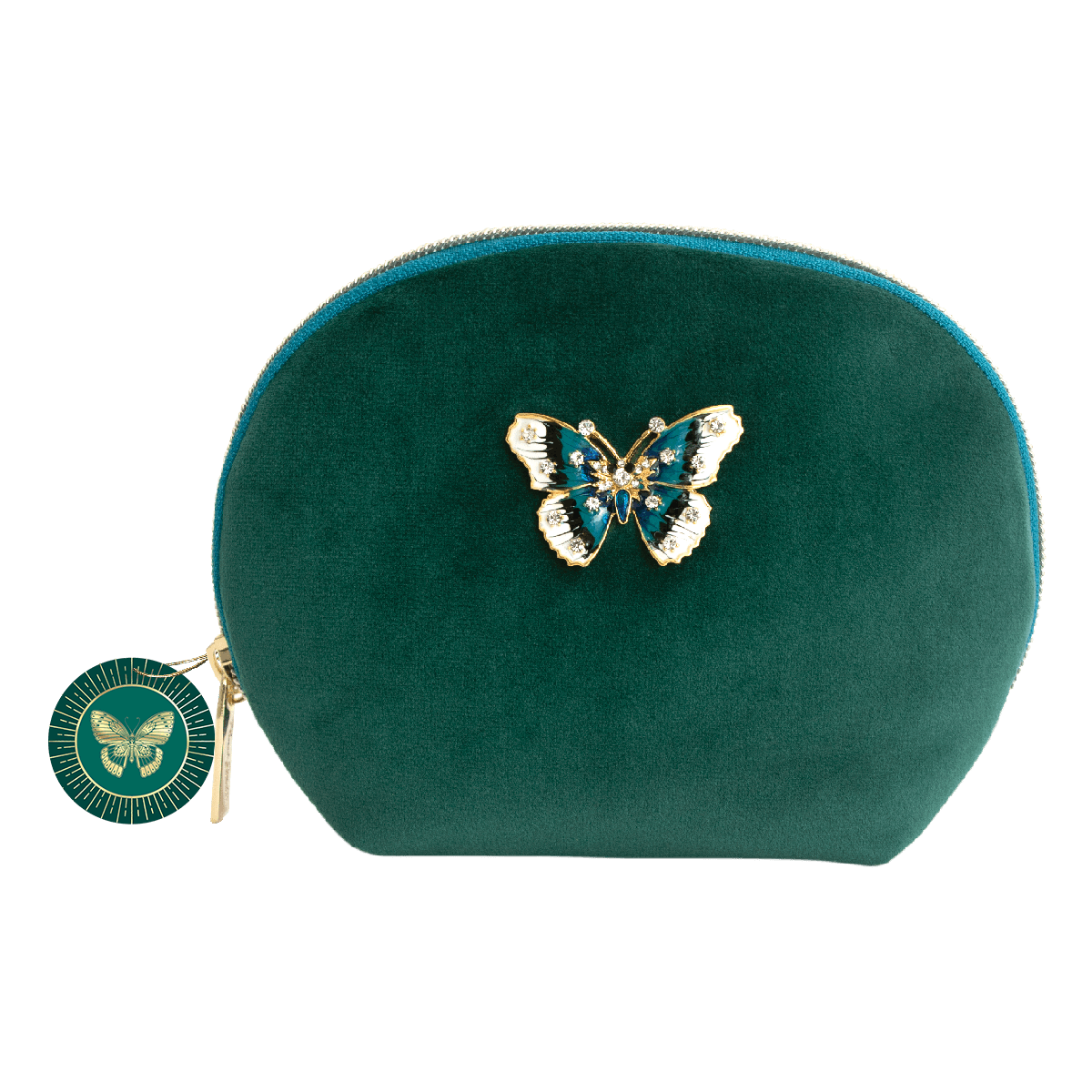 Butterfly Brooch Velvet Bag