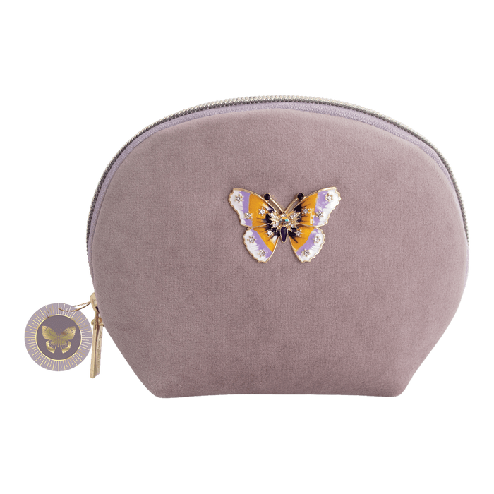 Butterfly Brooch Velvet Bag