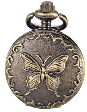 Butterfly Pocket Watch Necklace