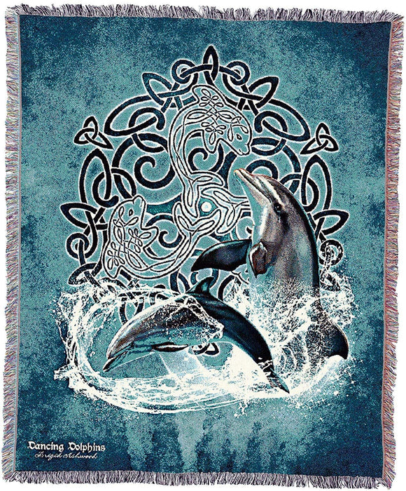Celtic Dolphins Tapestry Blanket