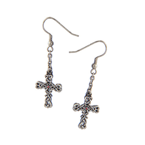 Celtic Knotwork Cross Earrings