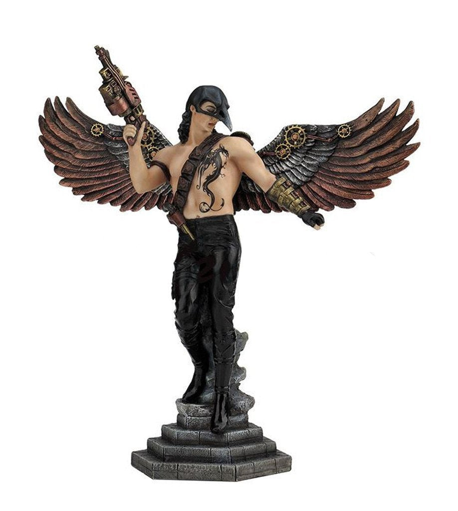 Crow-Masked Steampunk Warrior Figurine