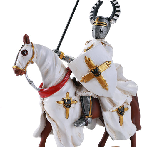Crusader Knight in White Figurine