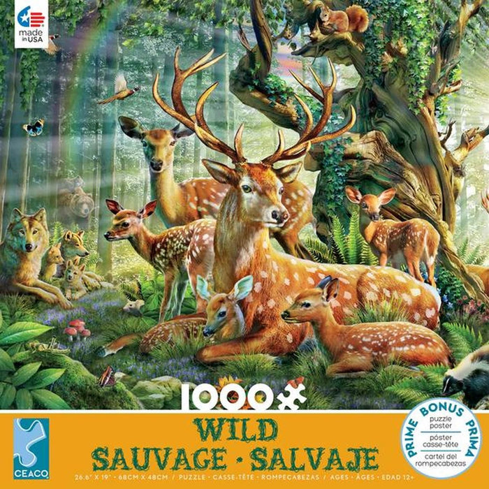 Deer Family Jigsaw Puzzle (1000 Pieces)