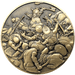 Destroyer coin by Frank Frazetta showing battle