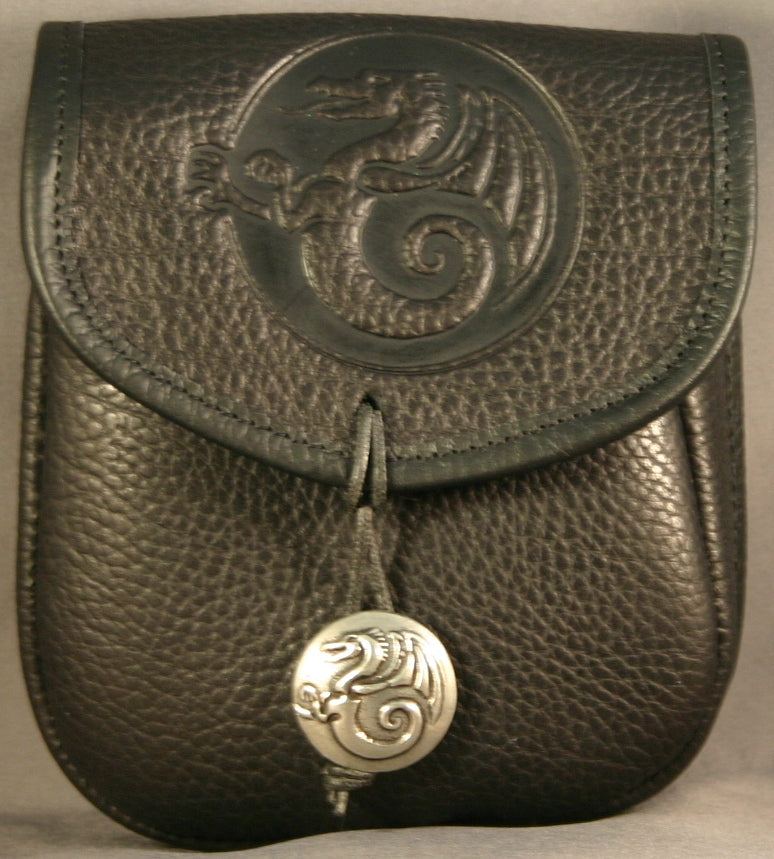 Dragon Leather Belt Pouch (Medium)