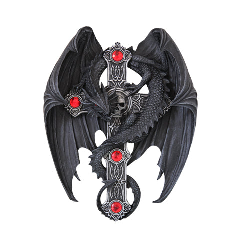 Dragon Wings Cross Wall Plaque