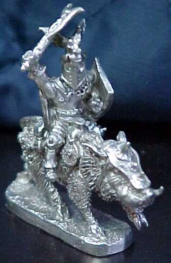 Dwarf Boar Rider Figurine