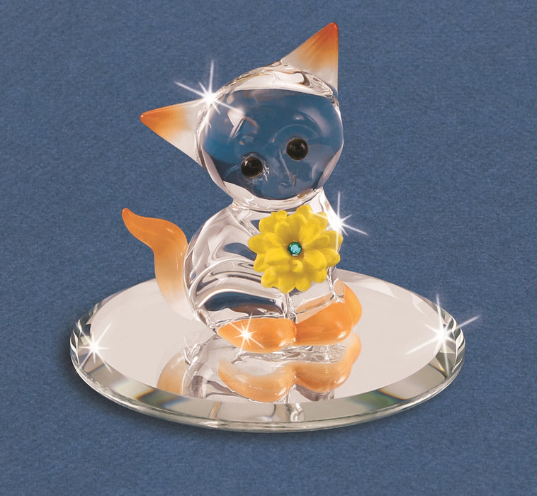 Glass Sunshine Kitty Figurine