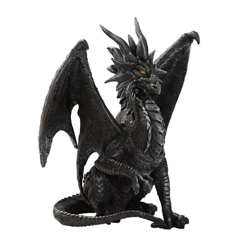 Gray Checkmate Dragon Figurine