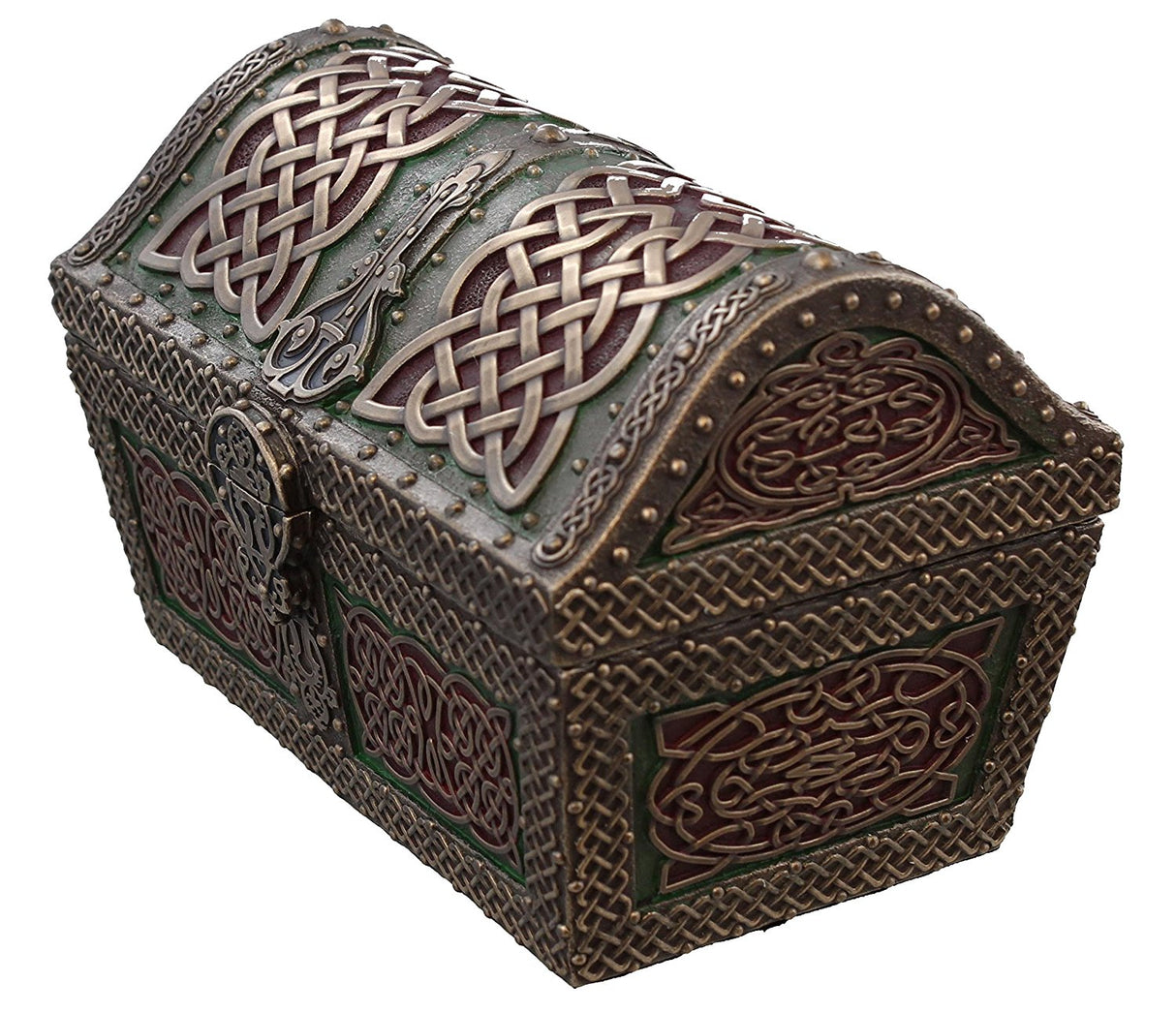 Decorative box with Celtic knot patterns
