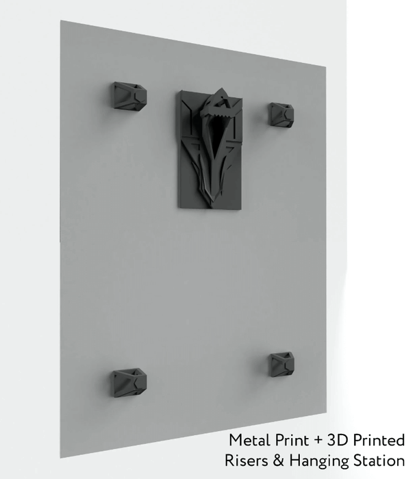 3d Printed hanger for metal print