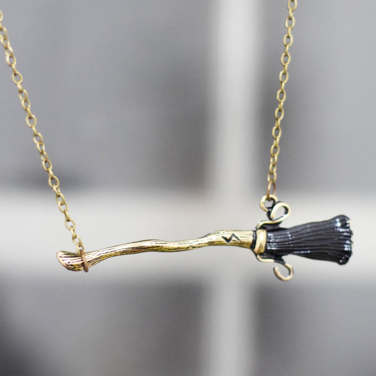 Witchy Broom Necklace