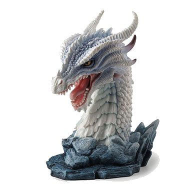 Horned Azure Dragon Bust Figurine