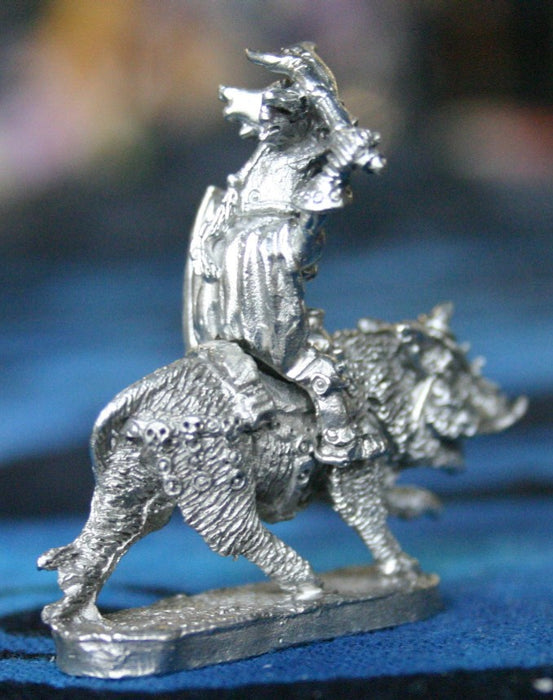 Dwarf Boar Rider Figurine