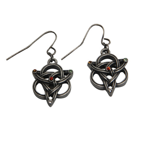 Jeweled Celtic Trinity Earrings