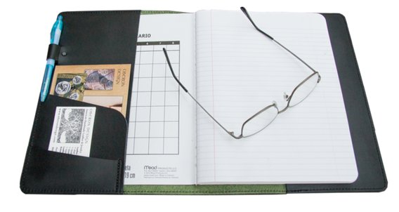 Hokusai Wave Leather Composition Notebook