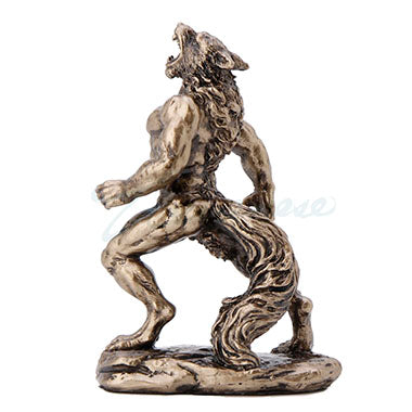 Werewolf howling, shown from the side