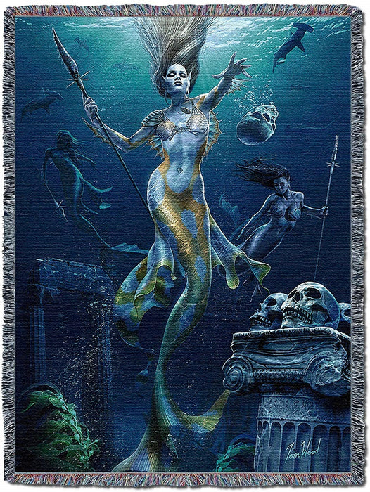 Mermaid Hunt Tapestry Blanket