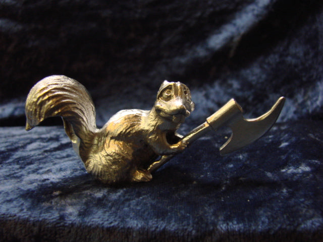 Attack Squirrel Pewter Figurine