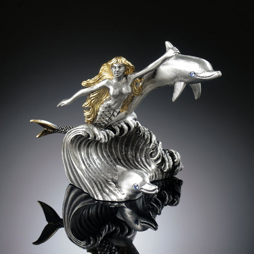 Pod Mates Dolphin & Mermaid Figurine