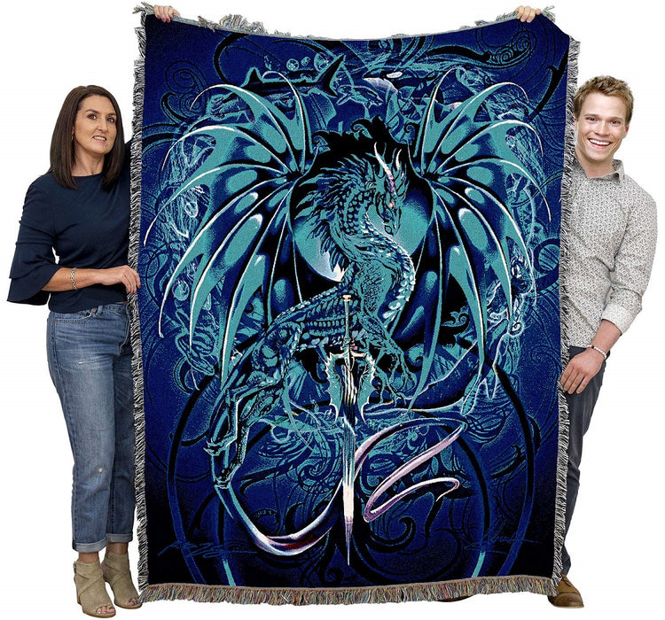 Sea Blade Dragon Tapestry Blanket