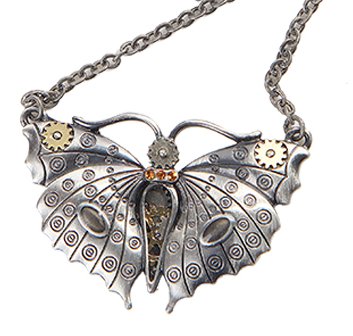 Steampunk Butterfly Necklace