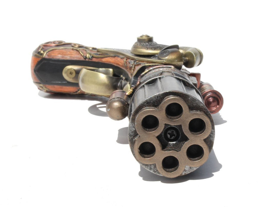 Steampunk 6-Barrel Pistol Figurine