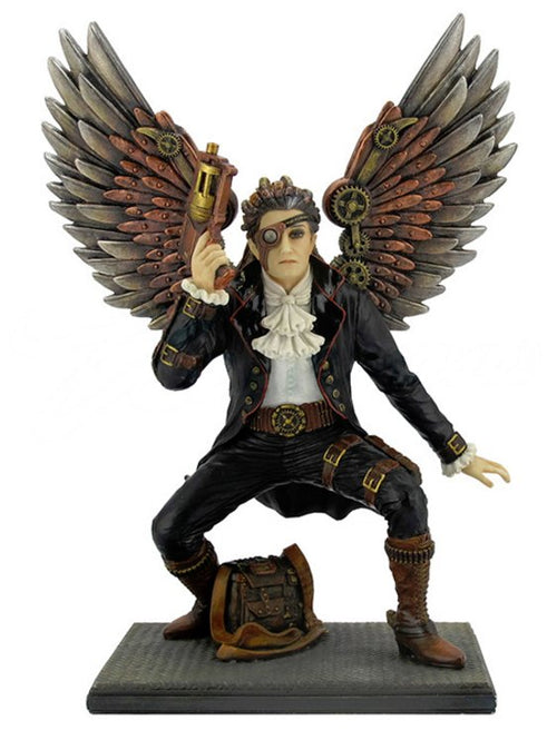 Steampunk Winged Man with Gun Figurine