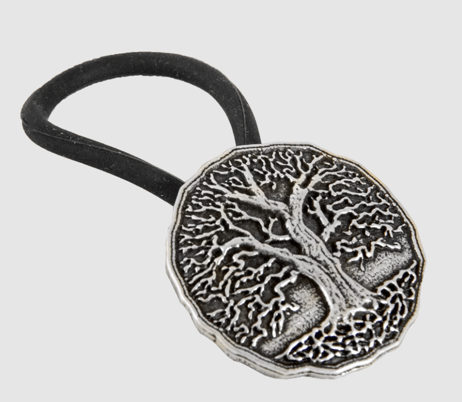 Tree of Life pewter ponytail holder