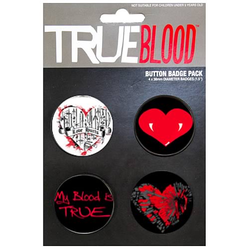 True Blood Pin Set of 4 Pins